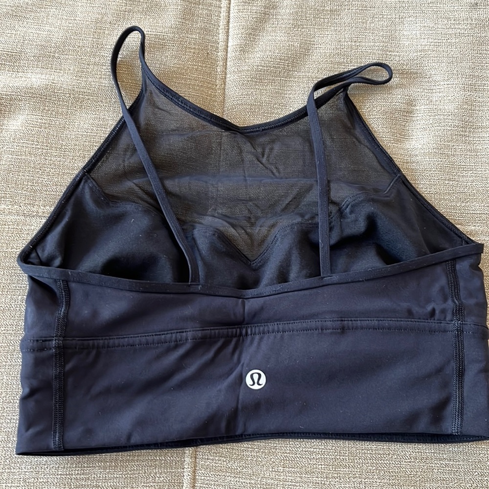 lululemon black high line mesh sports bra